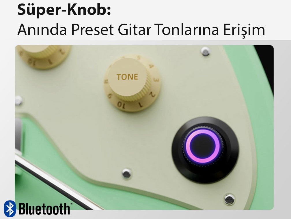 GTRS elektro gitar super knob ile preset gitar tonlarına elinizin altında